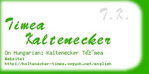 timea kaltenecker business card